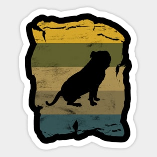 American Bulldog Distressed Vintage Retro Silhouette Sticker